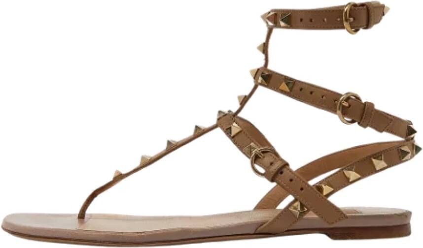 Valentino Vintage Pre-owned Leather sandals Brown Dames