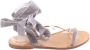 Valentino Vintage Pre-owned Leather sandals Gray Dames - Thumbnail 1