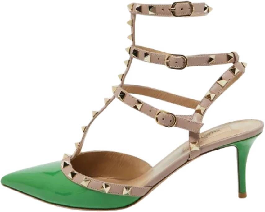 Valentino Vintage Pre-owned Leather sandals Green Dames