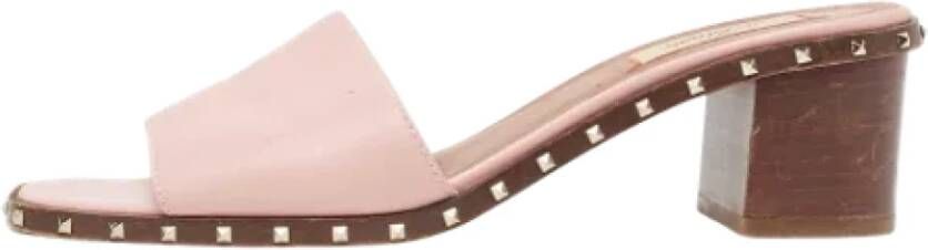 Valentino Vintage Pre-owned Leather sandals Pink Dames