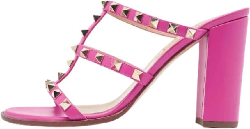 Valentino Vintage Pre-owned Leather sandals Pink Dames