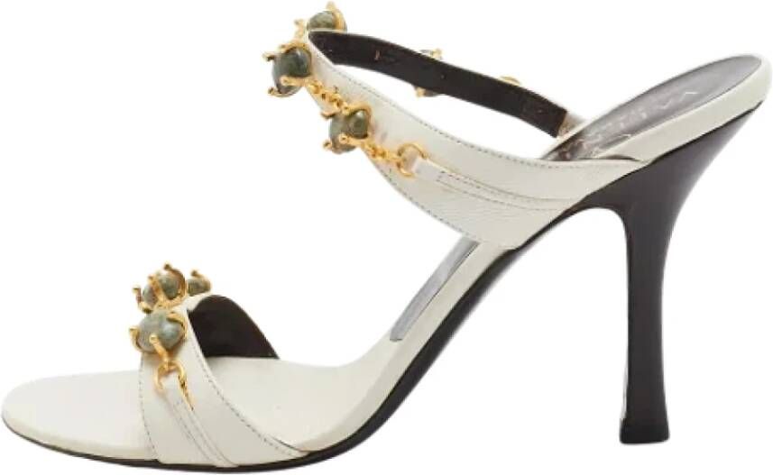 Valentino Vintage Pre-owned Leather sandals White Dames