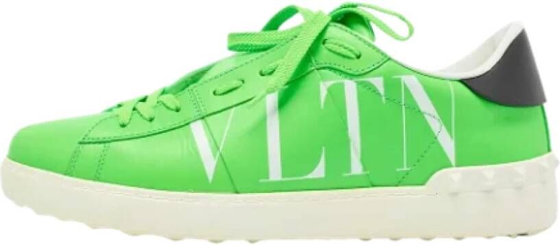 Valentino Vintage Pre-owned Leather sneakers Green Heren