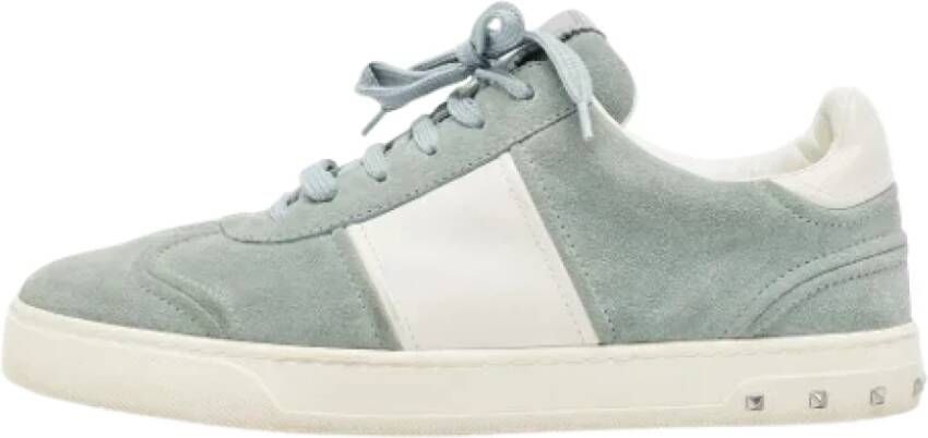 Valentino Vintage Pre-owned Leather sneakers Green Heren