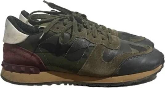 Valentino Vintage Pre-owned Leather sneakers Green Heren