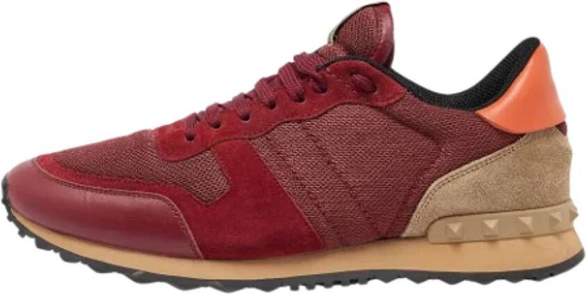 Valentino Vintage Pre-owned Leather sneakers Red Heren