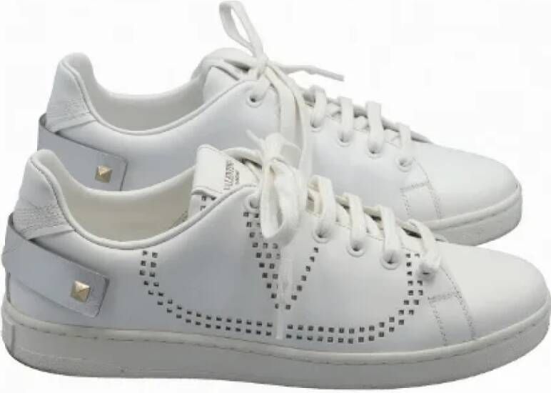 Valentino Vintage Pre-owned Leather sneakers White Dames