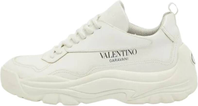 Valentino Vintage Pre-owned Leather sneakers White Dames