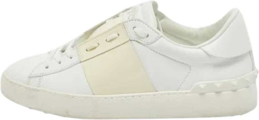 Valentino Vintage Pre-owned Leather sneakers White Dames