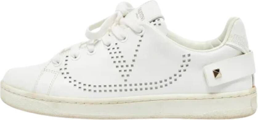 Valentino Vintage Pre-owned Leather sneakers White Dames