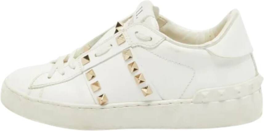 Valentino Vintage Pre-owned Leather sneakers White Dames