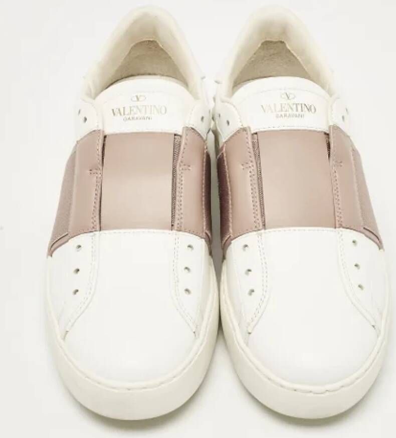 Valentino Vintage Pre-owned Leather sneakers White Dames