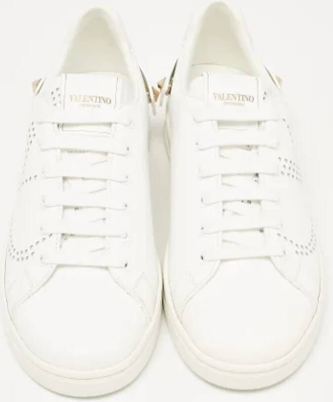 Valentino Vintage Pre-owned Leather sneakers White Dames