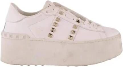 Valentino Vintage Pre-owned Leather sneakers White Dames