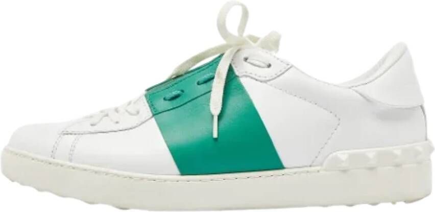 Valentino Vintage Pre-owned Leather sneakers White Heren