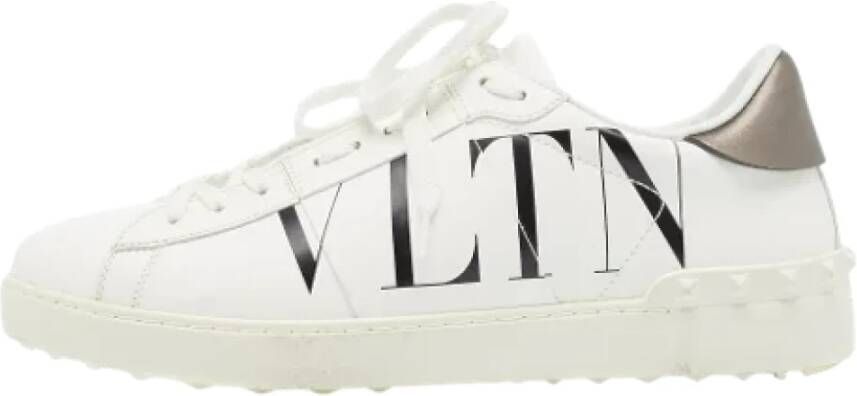 Valentino Vintage Pre-owned Leather sneakers White Heren