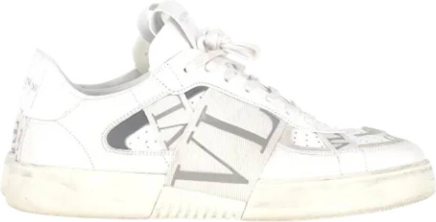 Valentino Vintage Pre-owned Leather sneakers White Heren