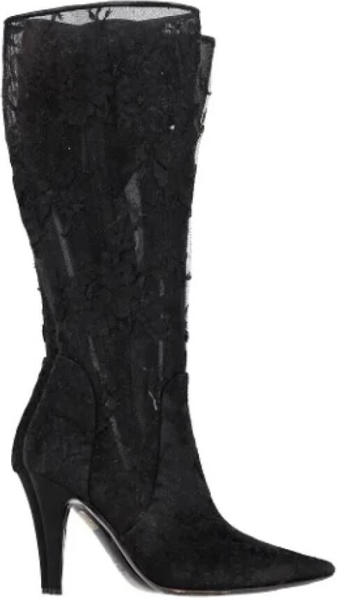 Valentino Vintage Pre-owned Polyester boots Black Dames