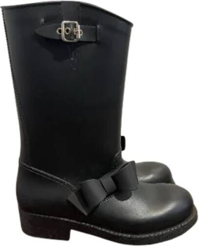 Valentino Vintage Pre-owned Rubber boots Black Dames