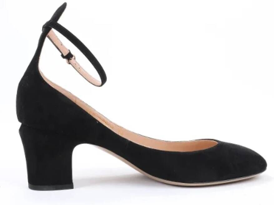 Valentino Vintage Pre-owned Suede heels Black Dames