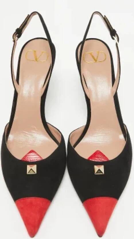 Valentino Vintage Pre-owned Suede heels Black Dames