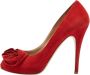 Valentino Vintage Pre-owned Suede heels Red Dames - Thumbnail 1