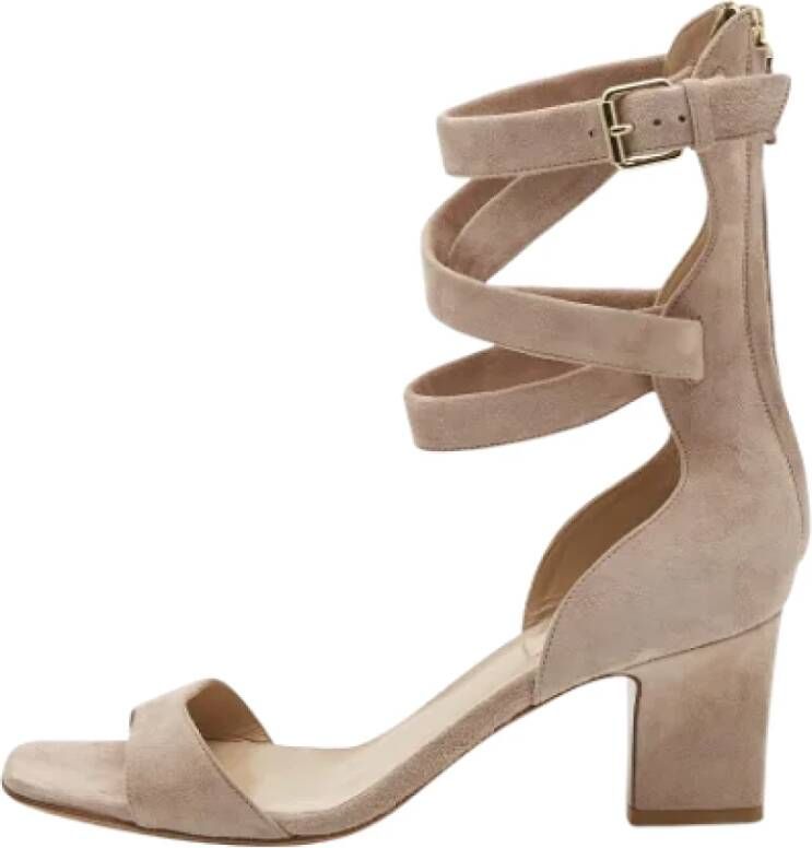 Valentino Vintage Pre-owned Suede sandals Beige Dames