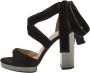 Valentino Vintage Pre-owned Suede sandals Black Dames - Thumbnail 1