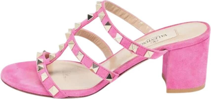 Valentino Vintage Pre-owned Suede sandals Pink Dames