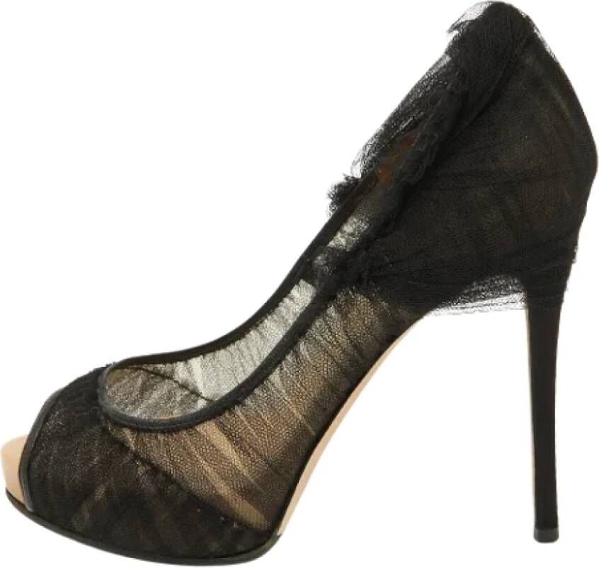 Valentino Vintage Pre-owned Tulle heels Black Dames