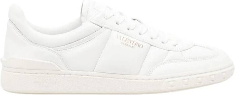 Valentino Witte Leren Lage Sneakers White Dames