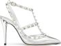 Valentino Zilveren Rockstud enkelband pompen Gray Dames - Thumbnail 1