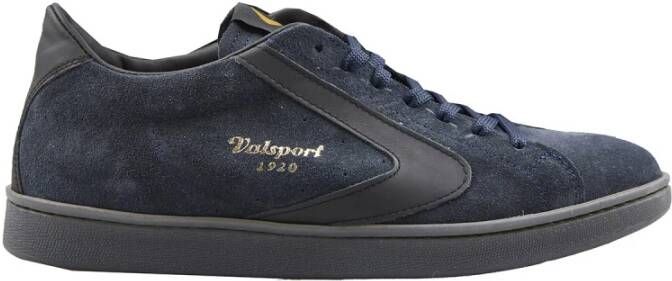 Valsport 1920 Blauwe suède Tournament sneakers met leren details Blue Heren