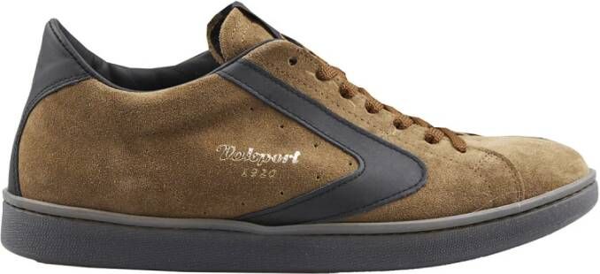 Valsport 1920 Bruine suède Tournament sneakers met leren details Brown Heren