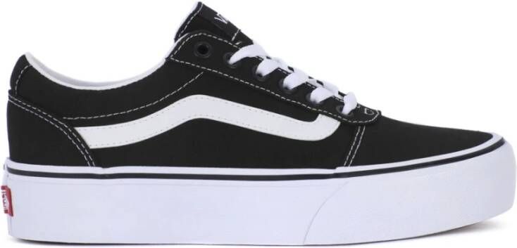 Vans Ademende Suede Sneaker Platform Black Dames