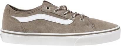 Vans Beige Leren Schoenen voor Mannen Beige Heren