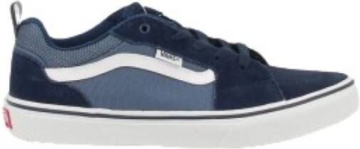 Vans Blauwe Kinderschoenen Platte Vetersneakers Blauw Heren