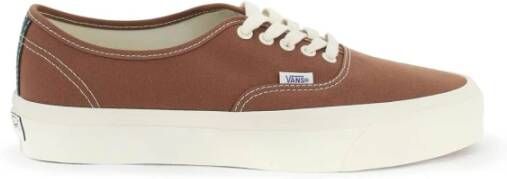 Vans Canvas Sneaker met Contrasterende Stiksels Brown Heren