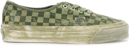 Vans Dip Dye Checkerboard Authentic Reissue Sneakers Green Heren