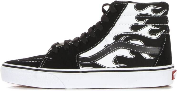 Vans Flame Print High Top Sneaker Black Heren