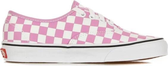 Vans Geruite Orchidee Lage Sneakers Pink Dames