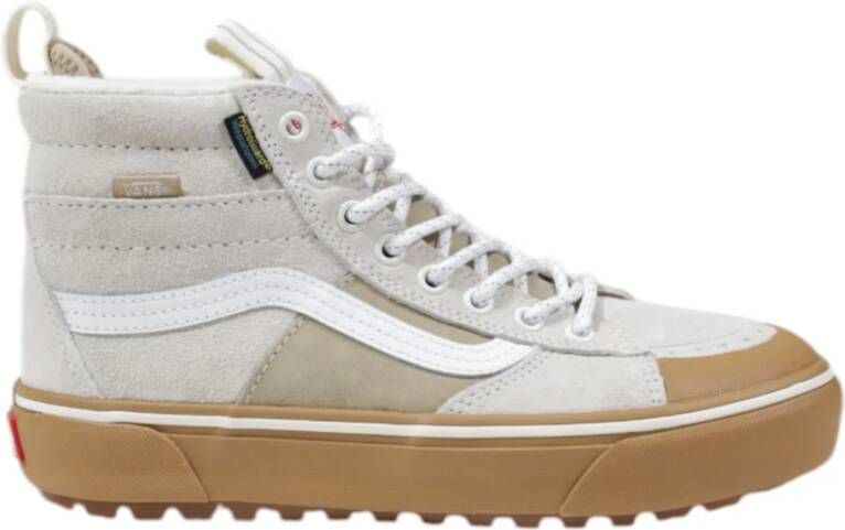 Vans Hoge Leren Sneakers Dames Collectie Beige Dames