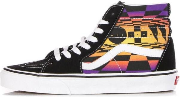 Vans Hoge Top Grafische Check Sneaker Zwart Multi Multicolor Heren