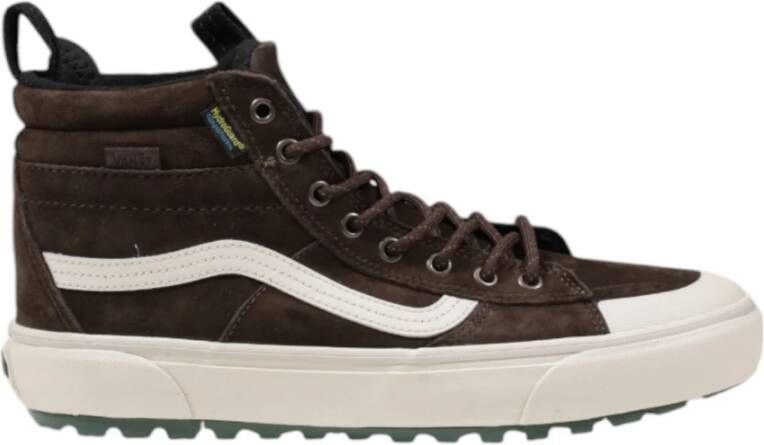 Vans Hoge Top Leren Sneakers Herfst Winter Collectie Brown Heren