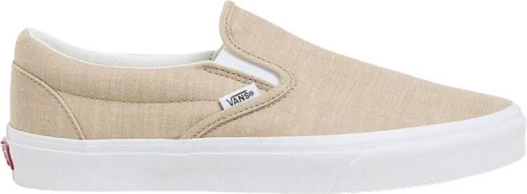 Vans Klassieke Slip-On Zomer Linnen Schoenen Brown Heren