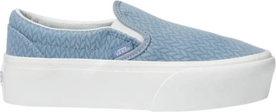 Vans Kleurrijke Slip-On Platform Schoenen Blue Dames