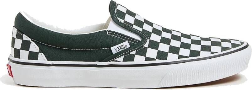 Vans Kleurtheorie Slip-On Checkboard Schoenen Green Heren