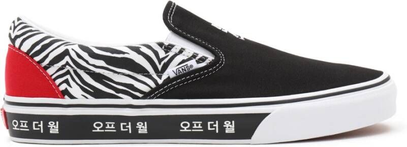 Vans Koreaanse Typografie Slip-on Sneakers Black Dames