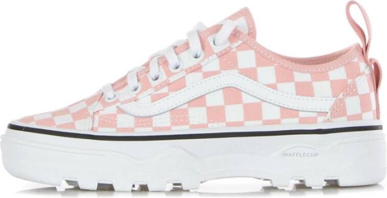 Vans Lage Canvas Sneaker Katoen Snoep Wit Pink Dames