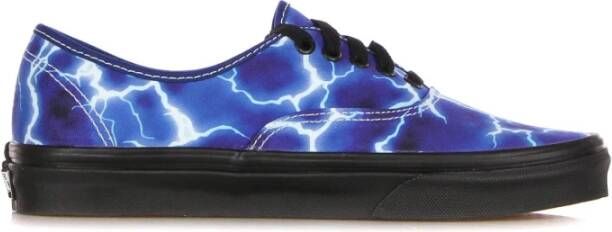 Vans Lage Zwarte Blauwe Sneaker Bliksemstijl Blue Heren